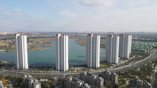 上海市闵行区兰香湖4K航拍全景