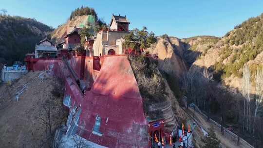 航拍隰县小西天景区