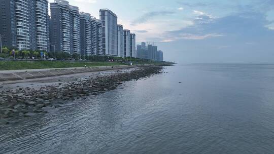 汕头海湾海岸航拍