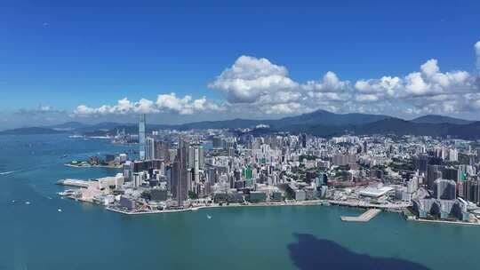 香港维多利亚港航拍