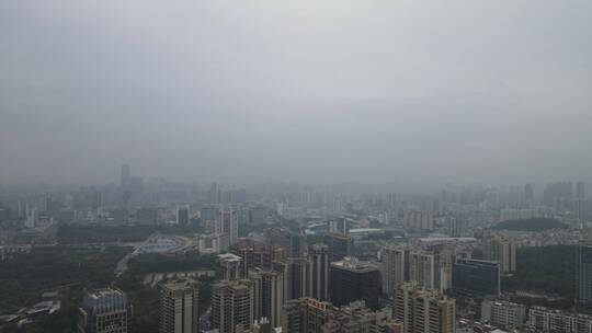 雾霾下的城市视频素材模板下载