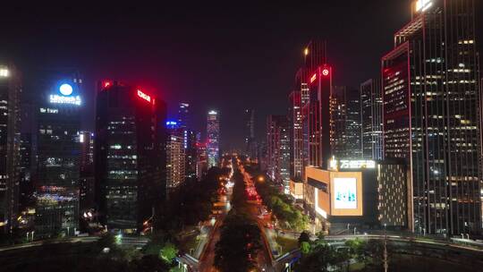 深圳南山区高新园日落夜景