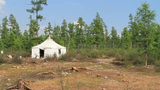 大兴安岭使鹿部落敖鲁古雅猎民点