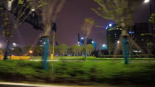 城市夜景开车视频素材