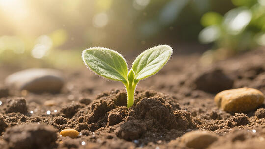 种子发芽 森林生命万物生长延时