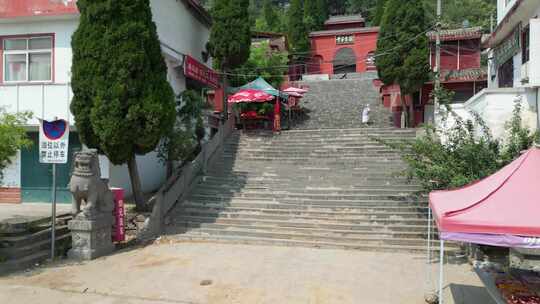 航拍洛阳龙门十寺之一的广化寺