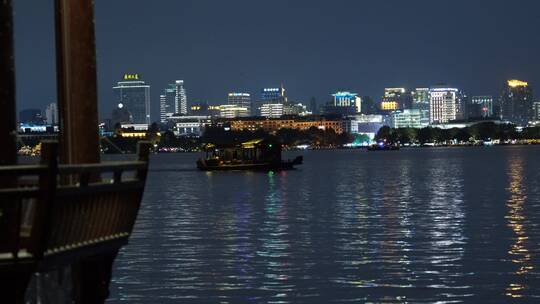 杭州西湖风景区夜景