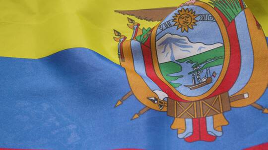 厄瓜多尔国旗填充框架的特写