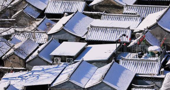 北京山村4K俯拍屋顶