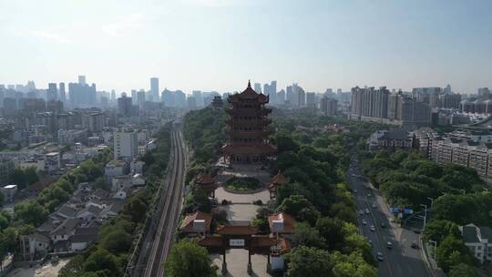 航拍湖北武汉城市风光旅游景点