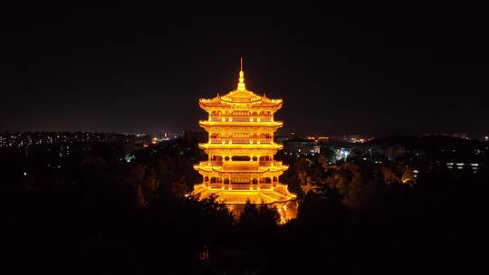 昆明东骧阁夜景航拍