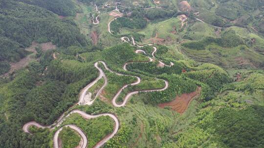 福建德化传媒山路山村十八格盘山公路