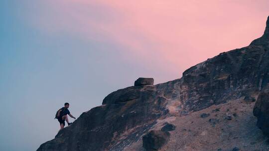 爬山登山攀登勇往直前励志4k视频素材