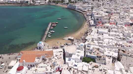 Mykonos， Island，海滩，希