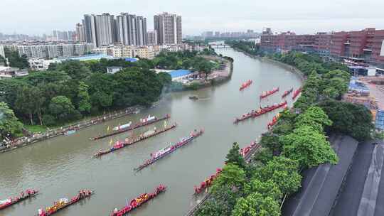 中国广东省广州市荔湾区花地河东漖龙舟景