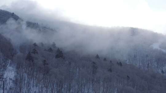 航拍吉林省吉林市北大湖滑雪场冬季风光