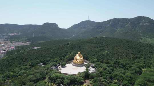 航拍山东济南千佛山风景区