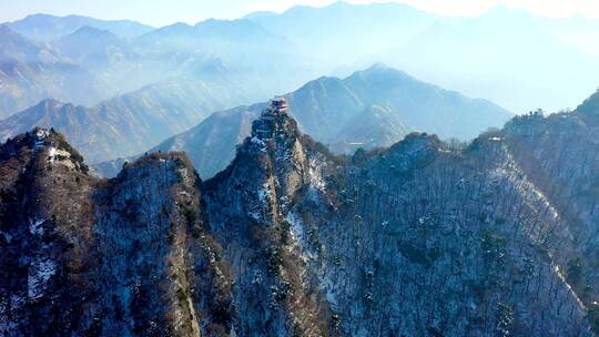 航拍陕西南五台山景区