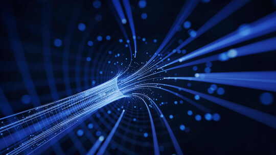 流动的粒子与线条3D渲染合集