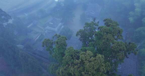 丽水景宁云中大漈时思寺航拍