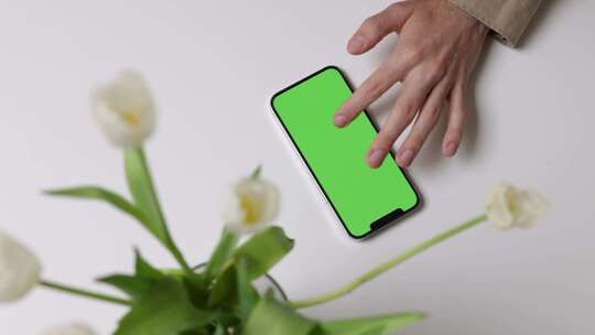 手指点击手机绿幕视频素材模板下载