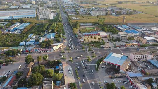 航拍城市交通道路