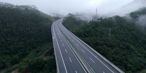 高速公路 高速 航拍高速 高速山区