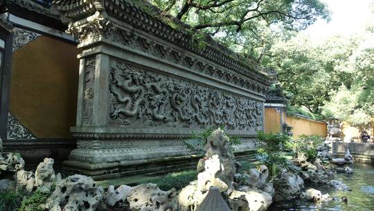 浙江普陀山法雨寺禅院建筑视频