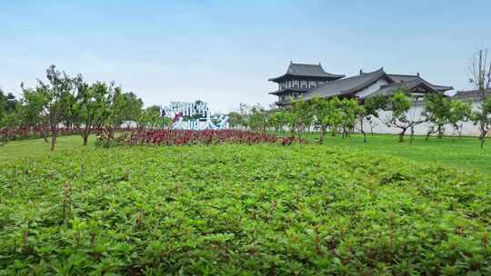 邯郸市大名县石刻博物馆运河博物馆航拍