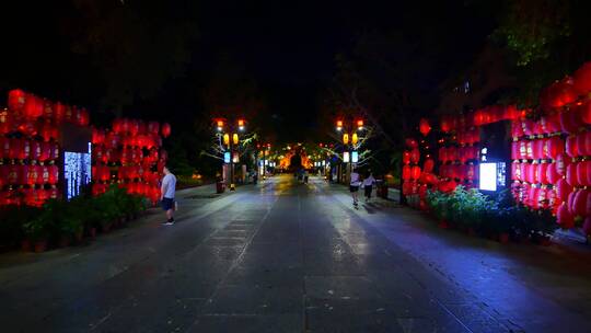 桂林靖江王府古城门夜景