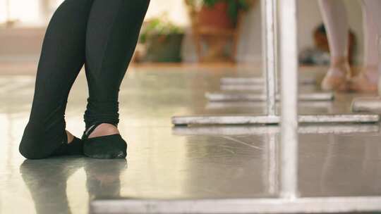芭蕾舞脚的特写视频