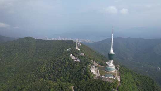 深圳市梧桐山电视塔航拍