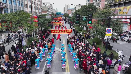 正月十五元宵节文艺表演航拍闹元宵航拍