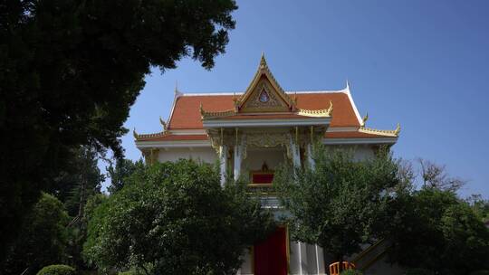 洛阳白马寺国际佛殿泰国寺庙古建筑光影