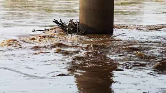 河流洪水洪涝水患视频素材模板下载