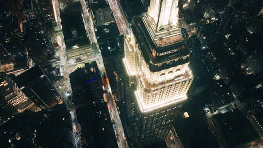 纽约市曼哈顿帝国大厦夜景