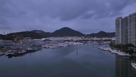 海南三亚国际游艇中心航拍视频素材模板下载