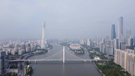 广东省广州市城市风光航拍