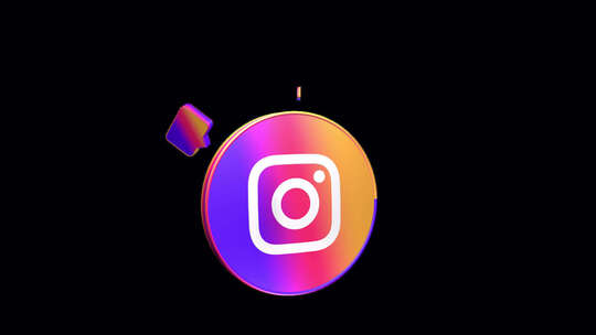 Instagram现代3D圆形图标