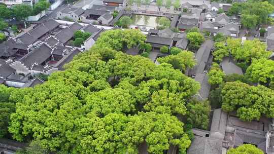 宁波天一阁古建筑航拍