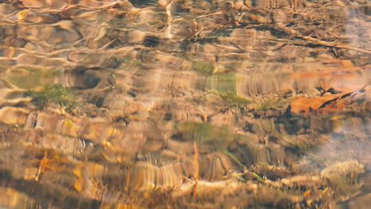 小溪中的水下石头视频素材模板下载