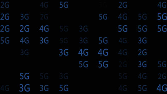 2G3G4G5G数字信息元素粒子动画墙背景
