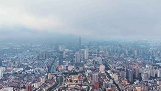 云南昆明城市风景建筑航拍