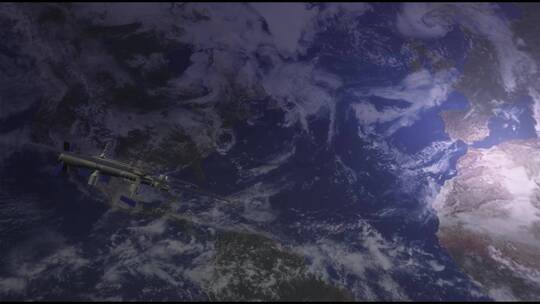 太空中的中国空间站视频素材模板下载