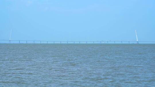 深圳湾大桥远景深圳香港跨海大桥