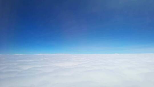 高空云海上飞行的航班视角美景视频素材模板下载