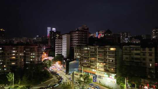 贵阳南明区夜景航拍视频素材模板下载