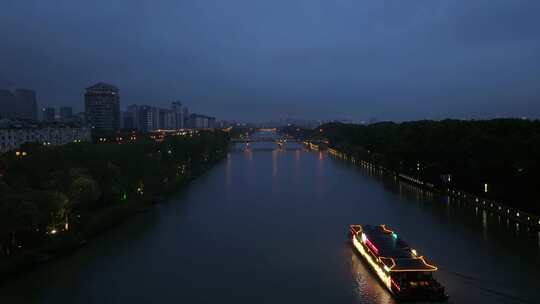 苏州蛇门/觅渡桥/游船夜景