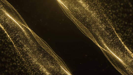 对角金色波浪粒子星光闪烁动态背景