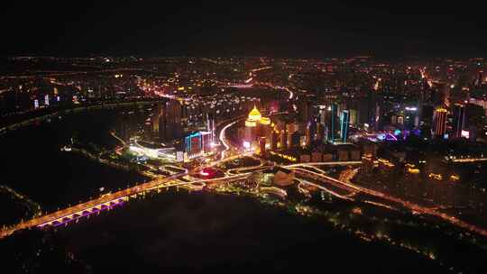 沈阳 城市 夜景 全景